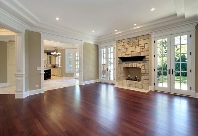 sleek oak wood flooring in contemporary home